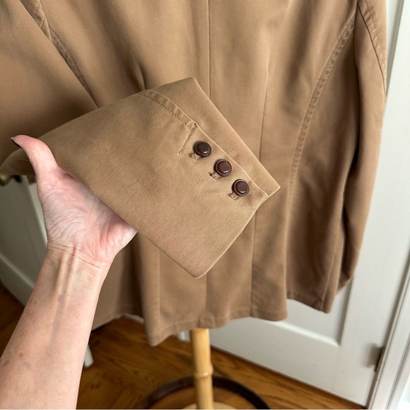 COLDWATER CREEK Western Camel Tan Cotton Stretch Blazer Jacket Equestrian 14 - Picture 8 of 13